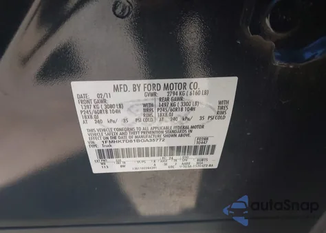 2011 Ford Explorer Xlt z USA, uszkodzony, nr VIN 1FMHK7D81BGA35772